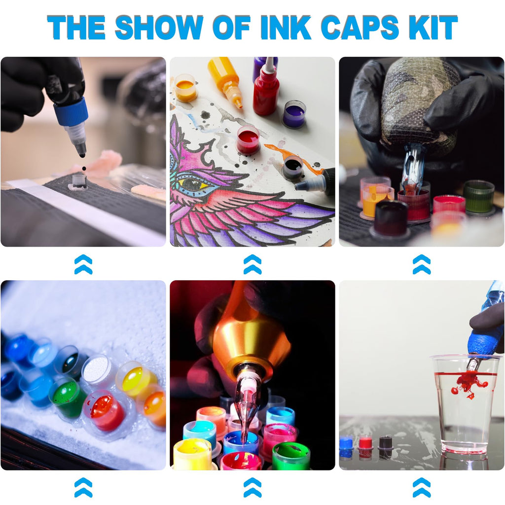 Emalla Tattoo Ink Caps - 1000pcs 11mm Disposable Cups for Tattoo Ink