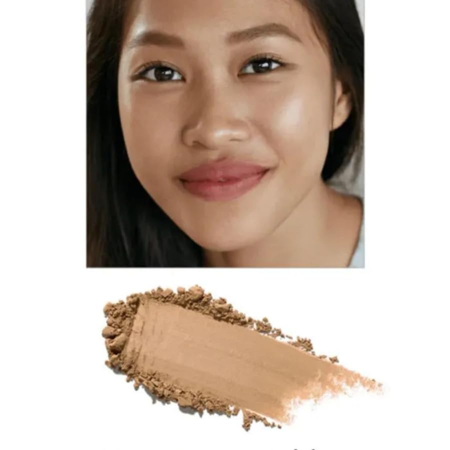 Emani Flawless Matte Powder Foundation – Mineral Compact for Sensitive Skin, Deep Golden