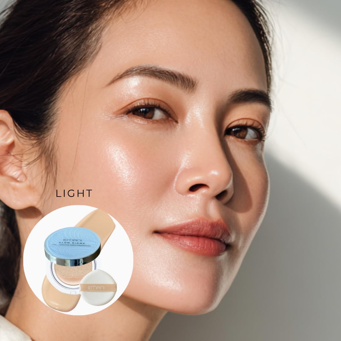 Emani Glow Biome NAD+ Serum Foundation for Sensitive Skin | Lightweight, Skin-Like Coverage