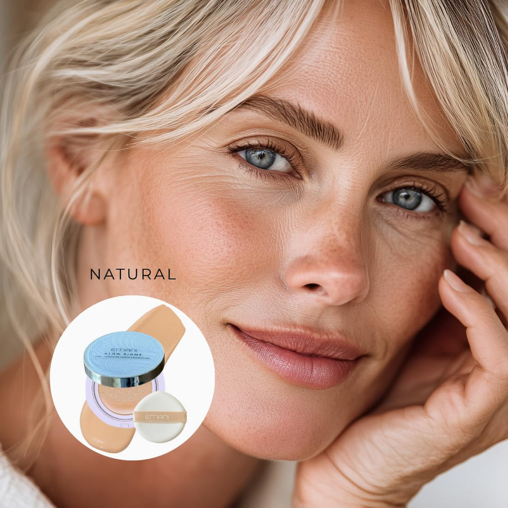 Emani Glow Biome NAD+ Serum Foundation — Skin-Like Coverage in a Refillable Compact