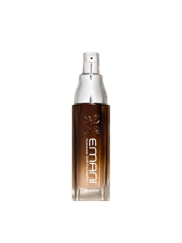 Emani HydraWear Brightening Foundation – Buildable Coverage, Hydration, Silicone-Free, Vegan & Cruelty-Free – Golden Amber