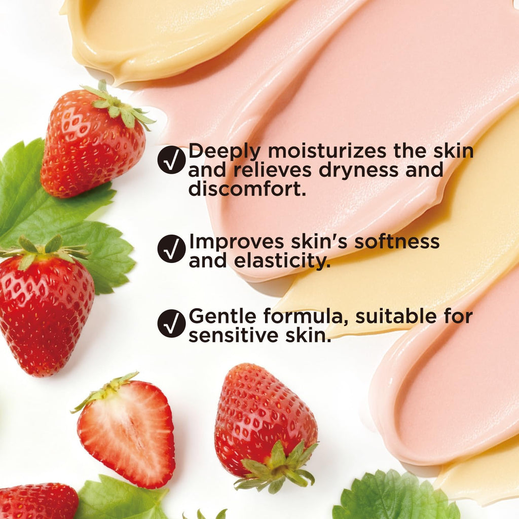 Embleaf Strawberry Whipped Body Butter – Deep Moisturizing Shea Lotion for Dry Skin (3.4 fl oz + 6.8 fl oz)