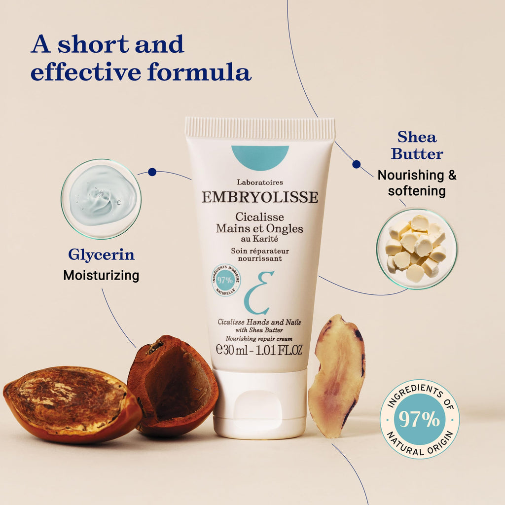 Embryolisse Cicalisse Hands and Nails Cream – Deep Hydration, Nail Support, 1.01 oz