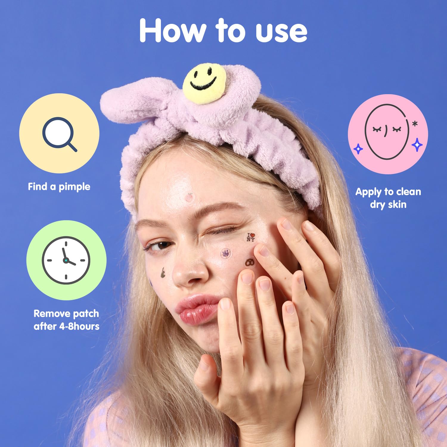 EMO PATCH Acne Pimple Patches with Mirror Case – Day & Night Use, 54 Count