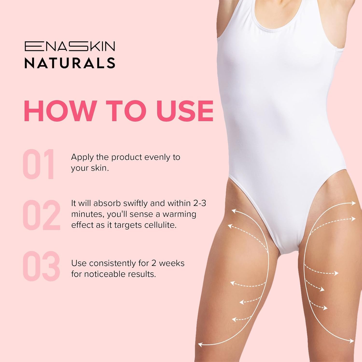 Enaskin Naturals Anti-Cellulite Cream | Body Firming Lotion for Legs, Thighs & Belly | 100 ml