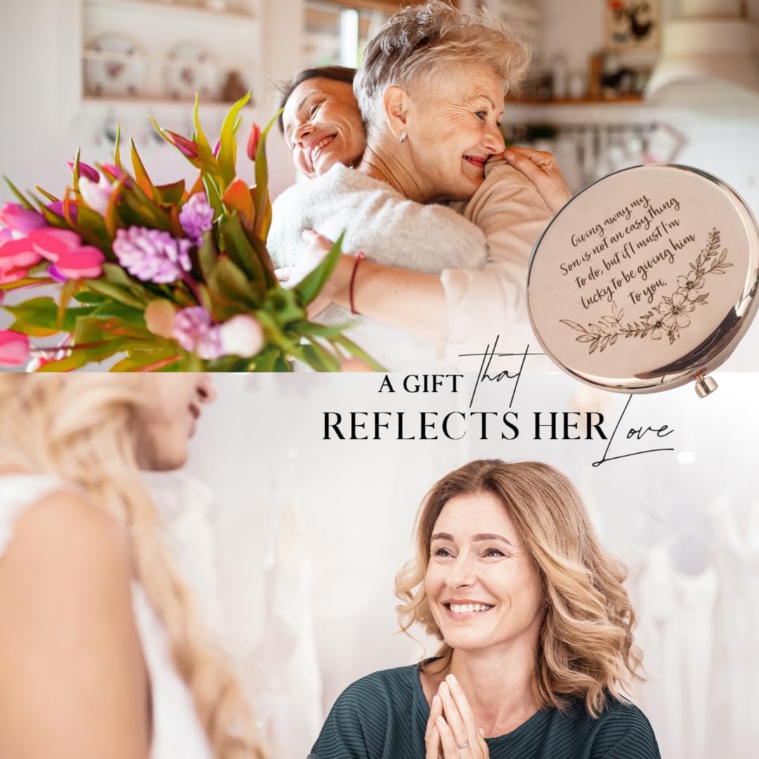 Enduring Gifts Rose Gold Compact Mirror – Bride Gift from Mother-in-Law