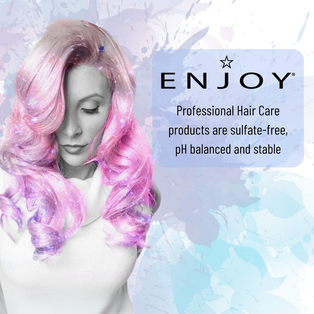 Enjoy Fiber Styling Gel – Firm Flexible Hold, Water-Based, Castor Oil, Color-Safe, 2.1 oz
