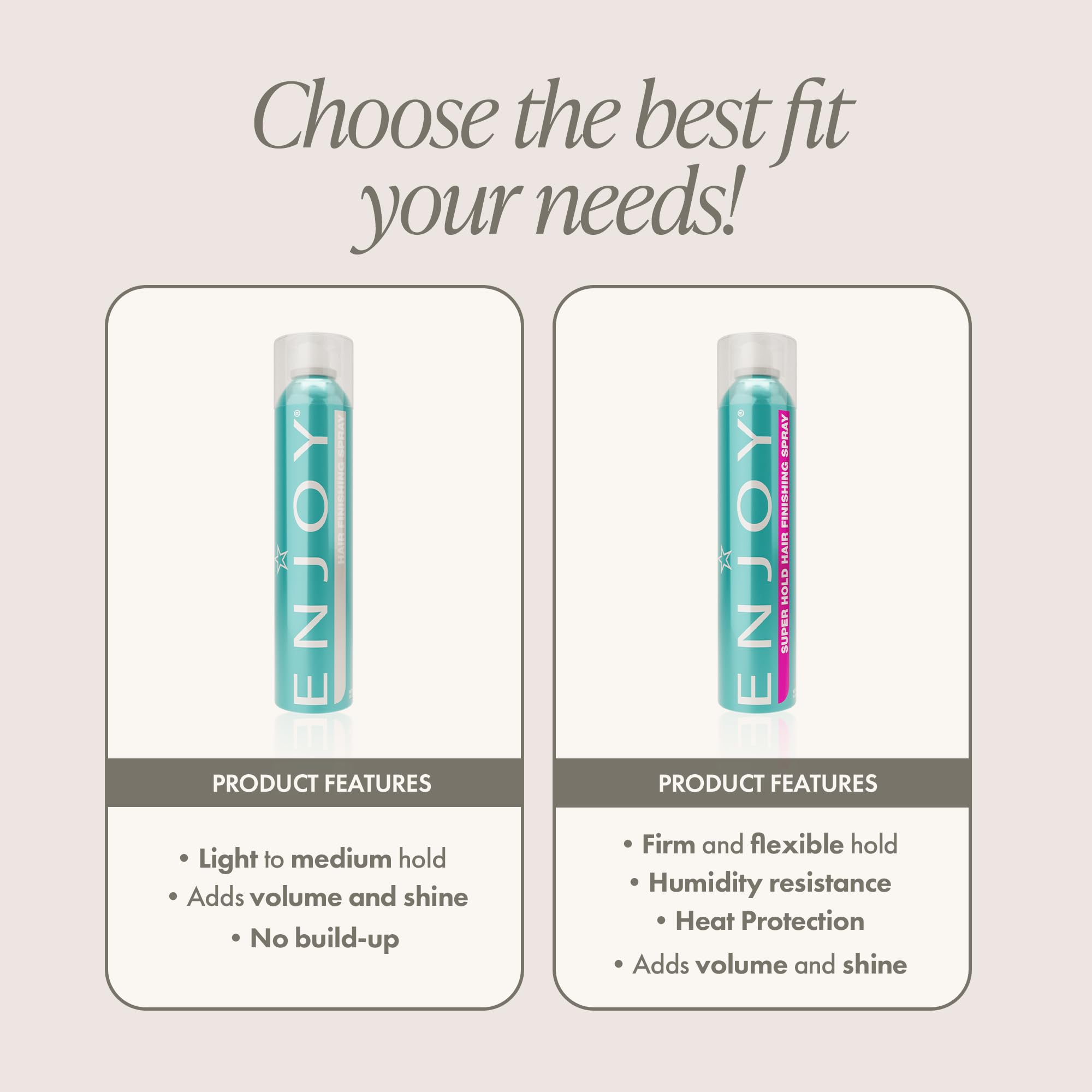 Enjoy Hair Finishing Spray - Quick-Drying, Firm Hold, Color-Safe | 10 oz