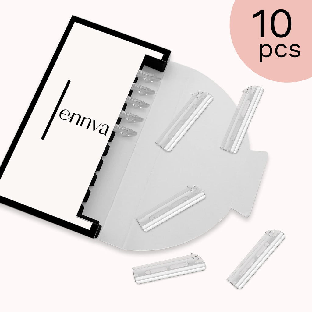ENNVA Metal Razor Replacement Blades – Pack of 10 | Stainless Steel, Made in Japan