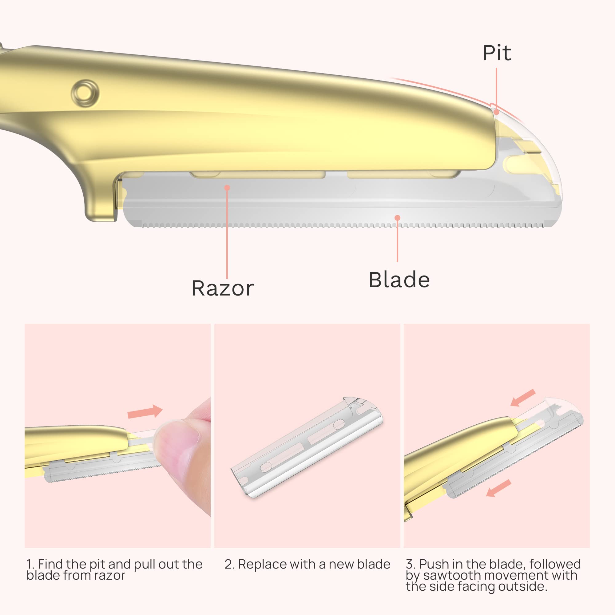 ENNVA Metal Razor Replacement Blades – Pack of 10 | Stainless Steel, Made in Japan