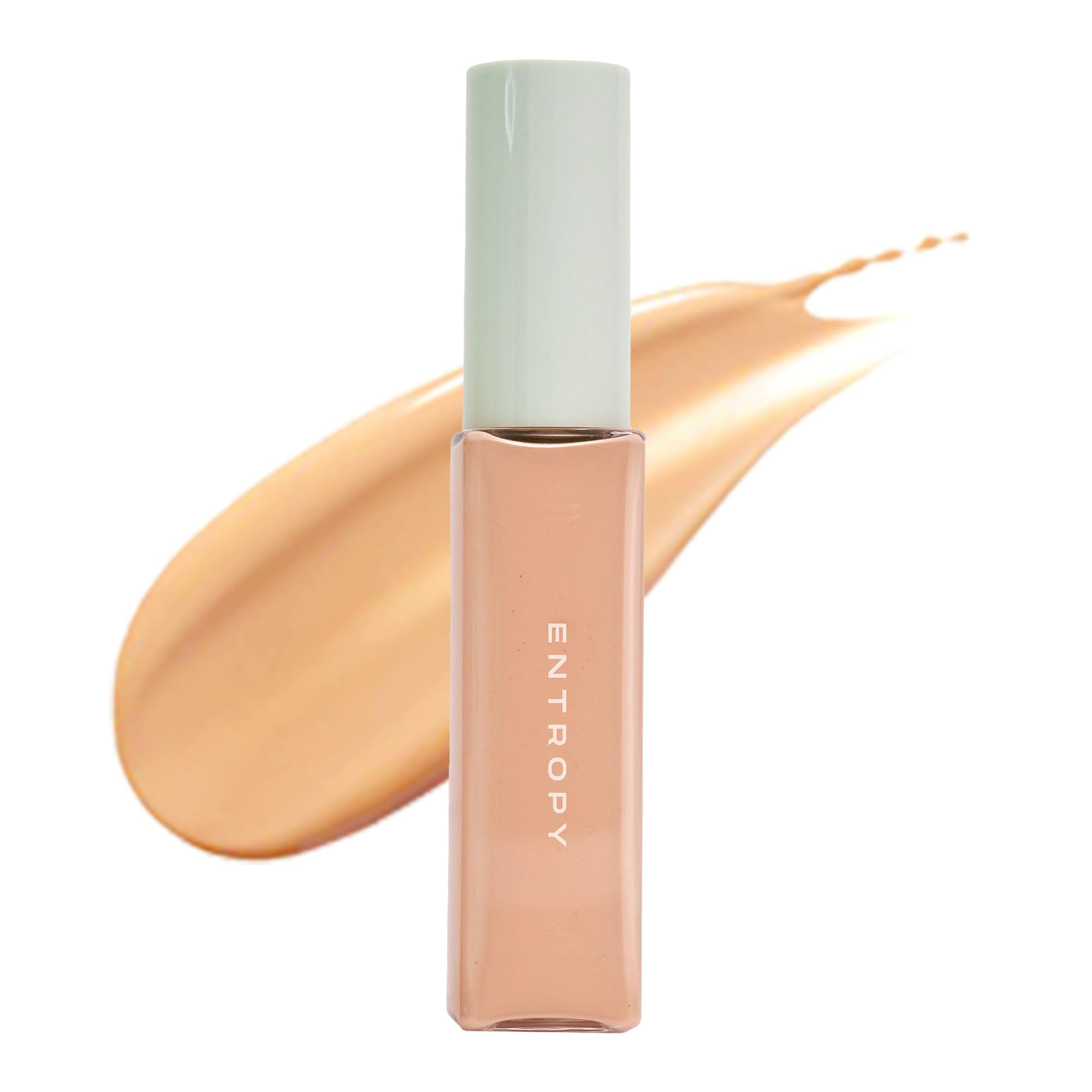 ENTROPY MAKE UP Organza Fit Spatula Foundation – Sheer to Medium Coverage, Built-In Spatula, Natural Finish