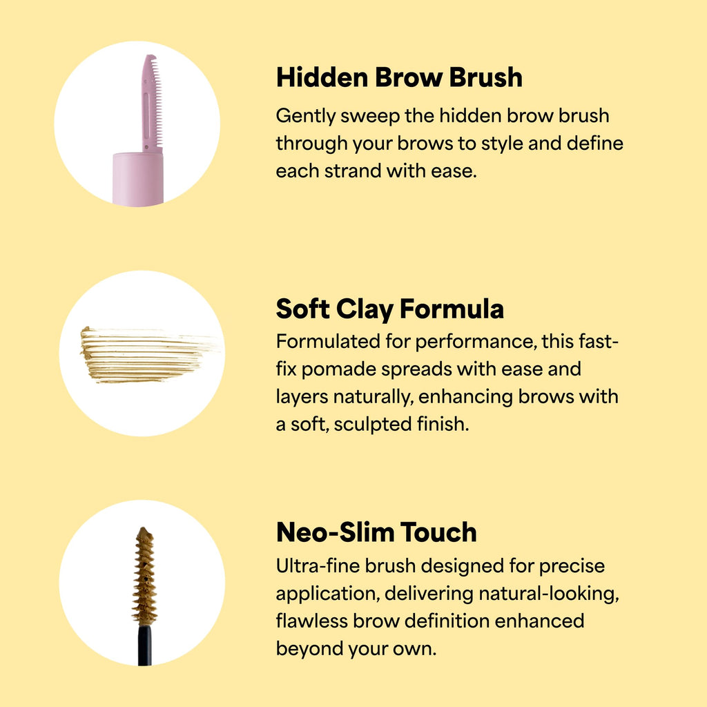 ENTROPY MAKE UP Tough Brow Finisher — 2-in-1 Brow Tint Mascara with Built-In Comb in Toast