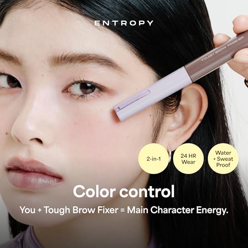 Entropy Make Up Tough Brow Finisher – 2-in-1 Brow Tint Mascara with Built-In Comb (Dark Lavender)