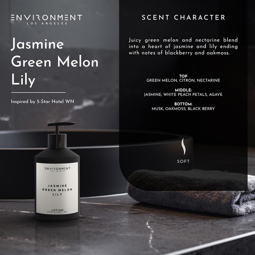 ENVIRONMENT WN Lotion – 300ml Luxury Scented Lotion (Jasmine, Green Melon, Lily)