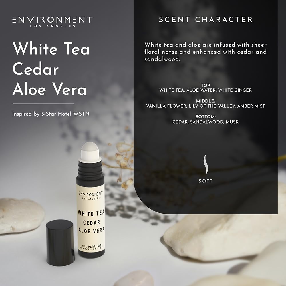 ENVIRONMENT WSTN 10ml Roll-On Perfume – White Tea, Cedar & Aloe Vera | Luxury Vegan Fragrance