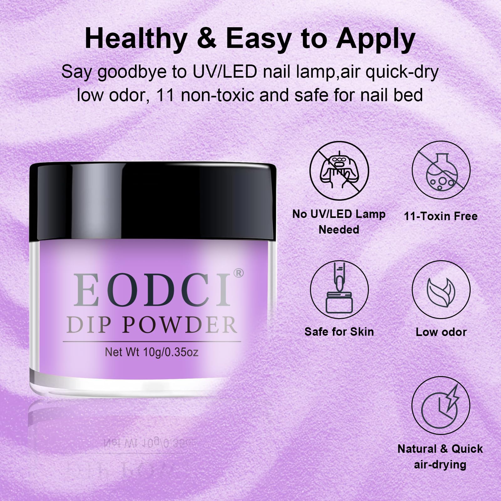 EODCI 31 Pcs Dip Powder Nail Kit – 20 Colors, No Lamp Needed, Top/Base Coat & Activator