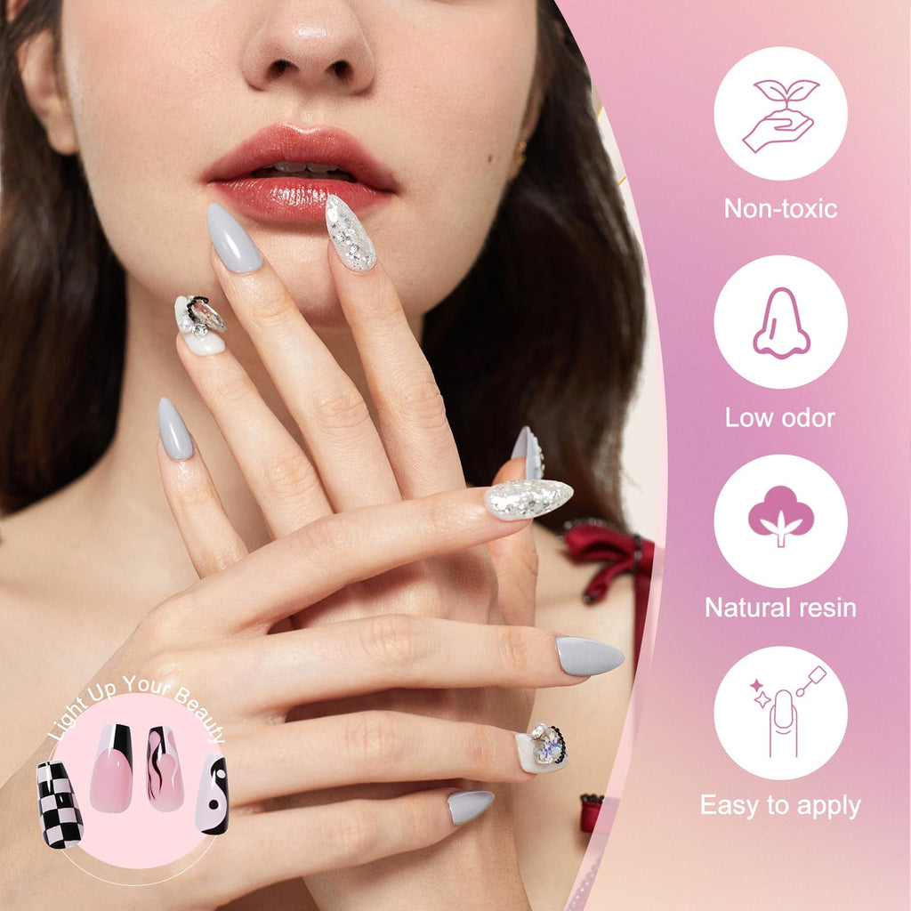 EODCI 76‑Piece Gel Nail Kit with 168W LED Lamp | 33 Colors, Base/Top Coats & Tools