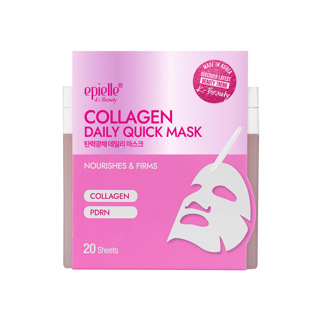Epielle Collagen Korean Face Masks 20 Pack – Hydrating, Plumping & Anti-Aging, Stocking Stuffers for Women