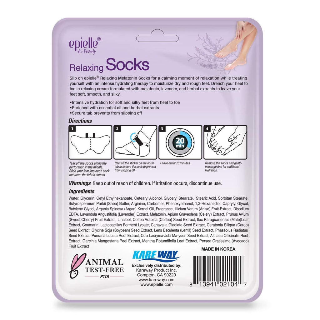 Epielle Relaxing & Nourishing Hand & Foot Masks – 6 Moisturizing Gloves & 6 Moisturizing Socks