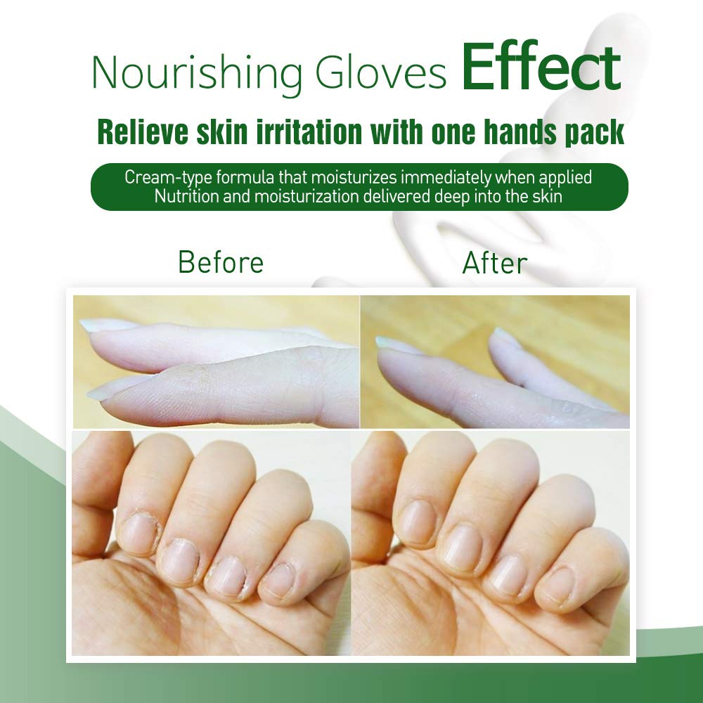 Epielle Nourishing Hand Mask – Hemp & Rosemary Deep Moisturizing Gloves (6 Pairs)