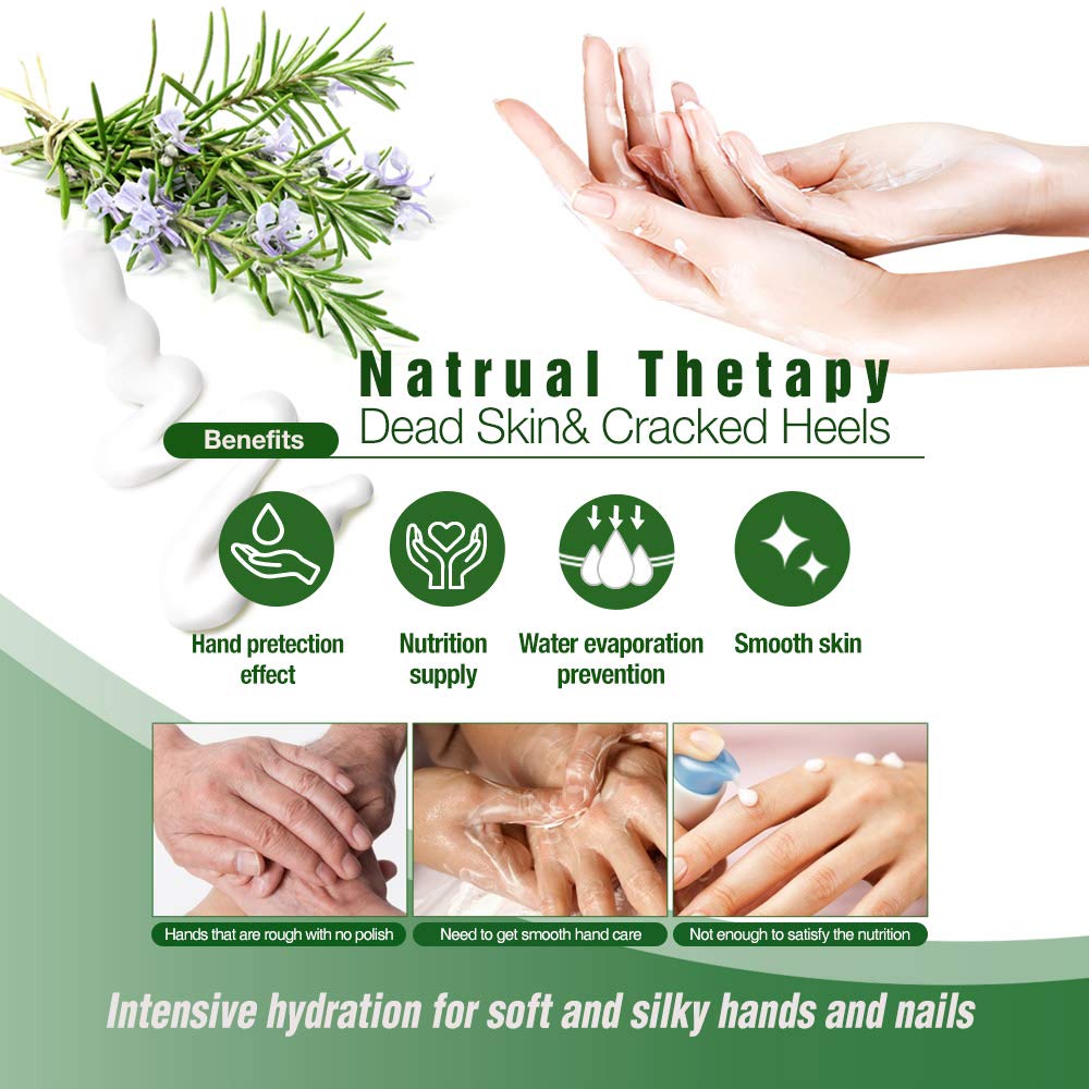 Epielle Nourishing Hand Mask – Hemp & Rosemary Deep Moisturizing Gloves (6 Pairs)