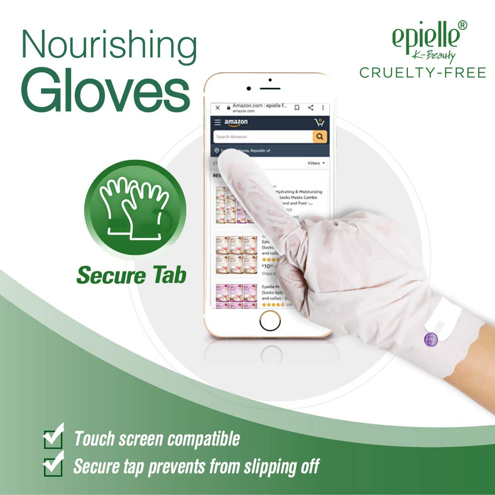 Epielle Nourishing Hand Mask – Hemp & Rosemary Deep Moisturizing Gloves (6 Pairs)