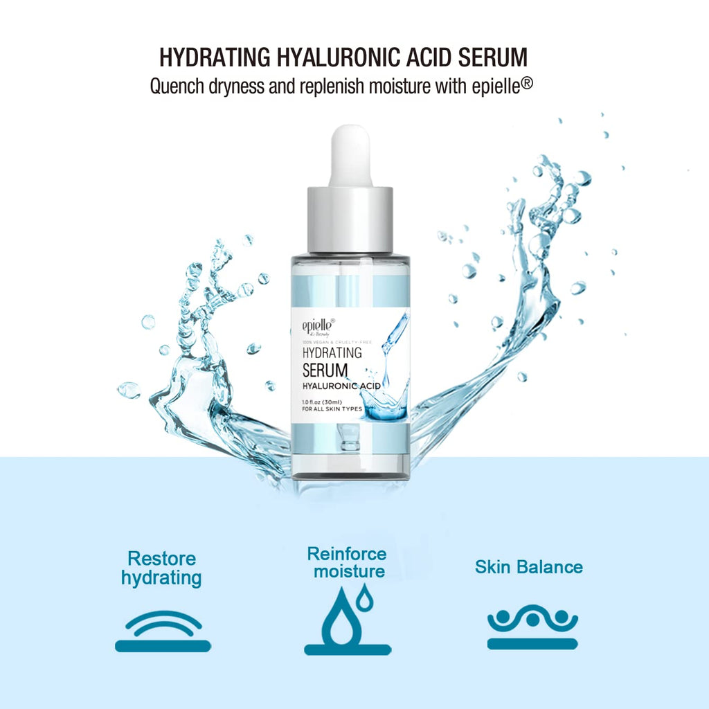 Epielle Hydrating Vitamin C Serum with Hyaluronic Acid — 100% Vegan & Cruelty-Free