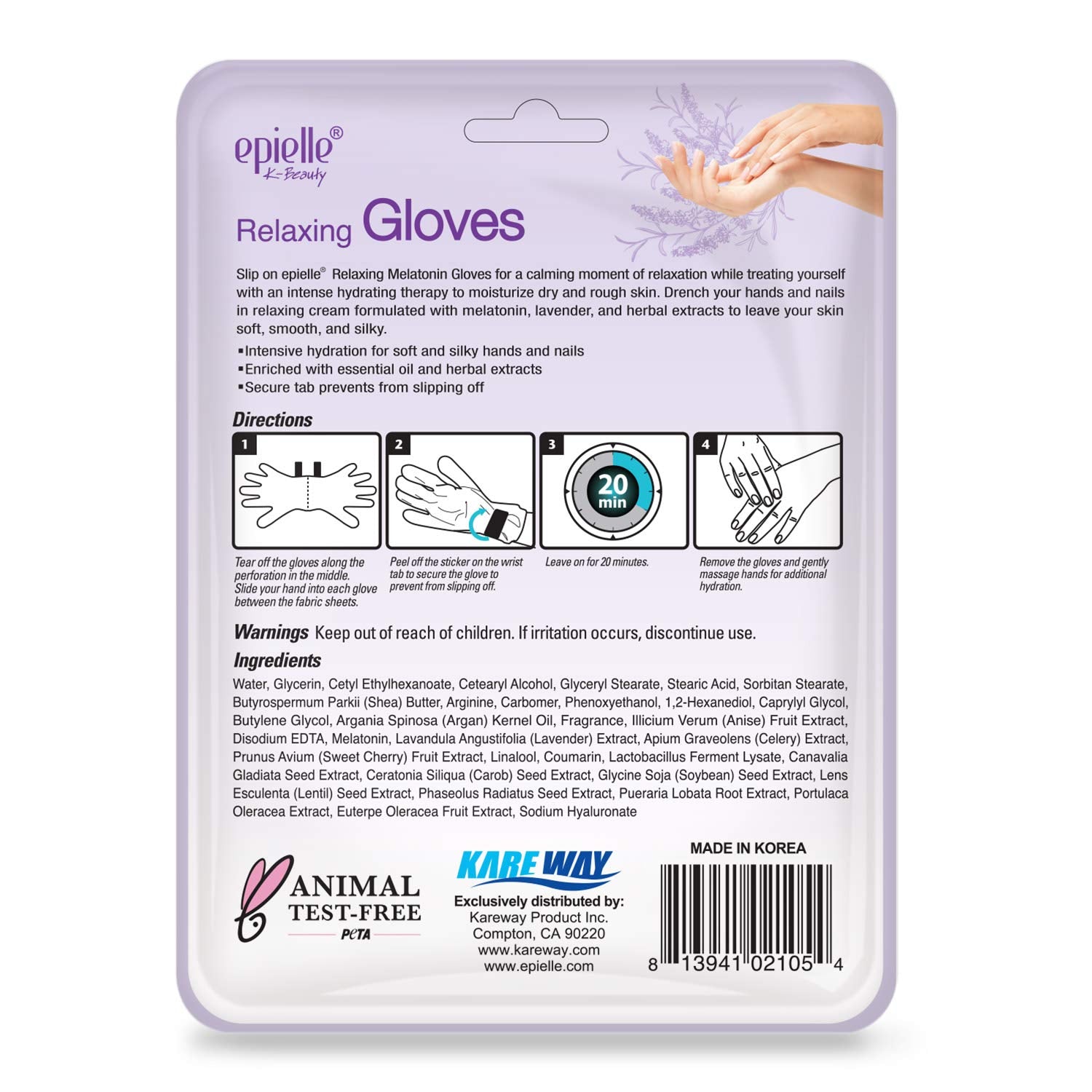 Epielle Relaxing & Nourishing Hand & Foot Masks – 6 Moisturizing Gloves & 6 Moisturizing Socks