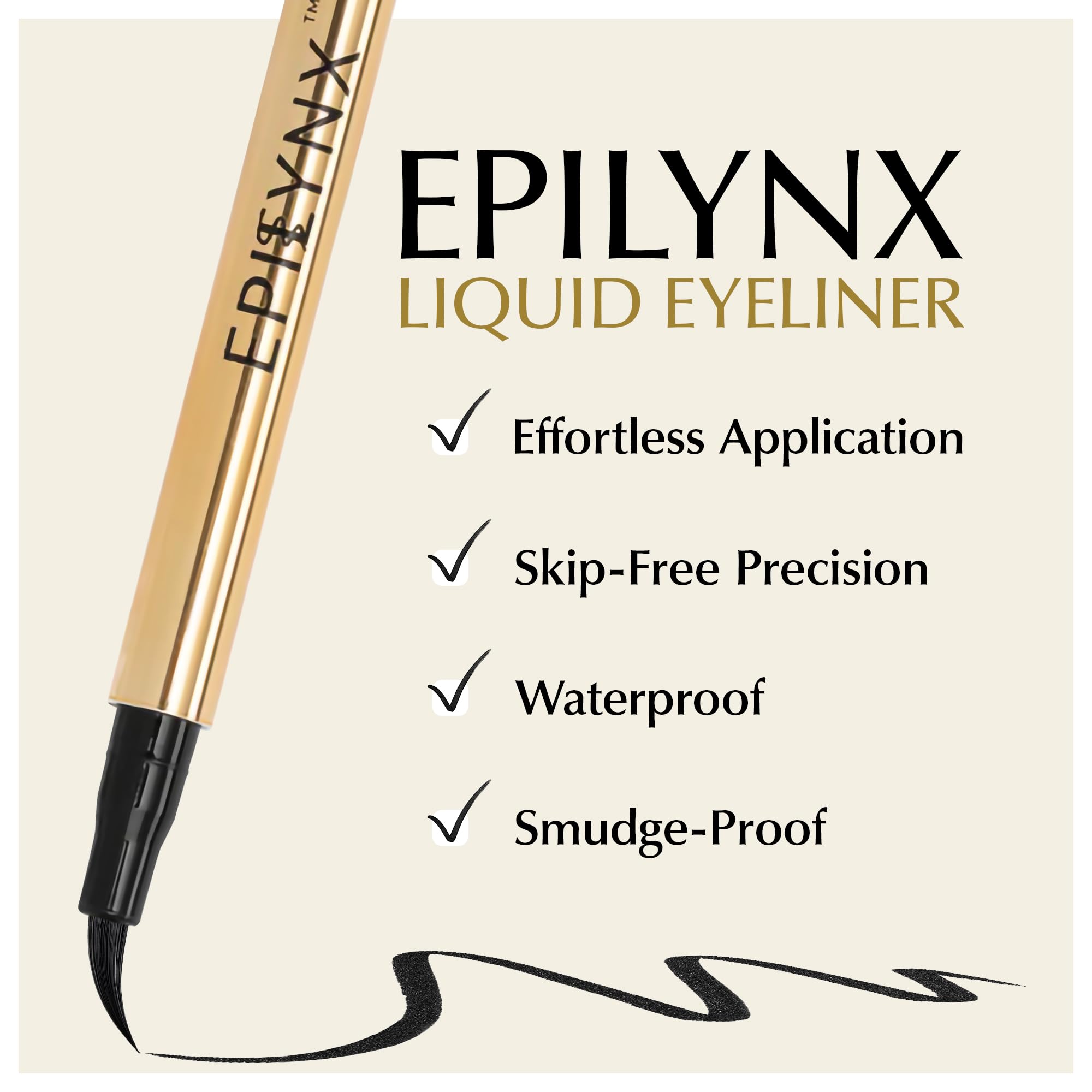 EPILYNX Liquid Eyeliner – Hypoallergenic, Waterproof, Vegan, Gluten-Free
