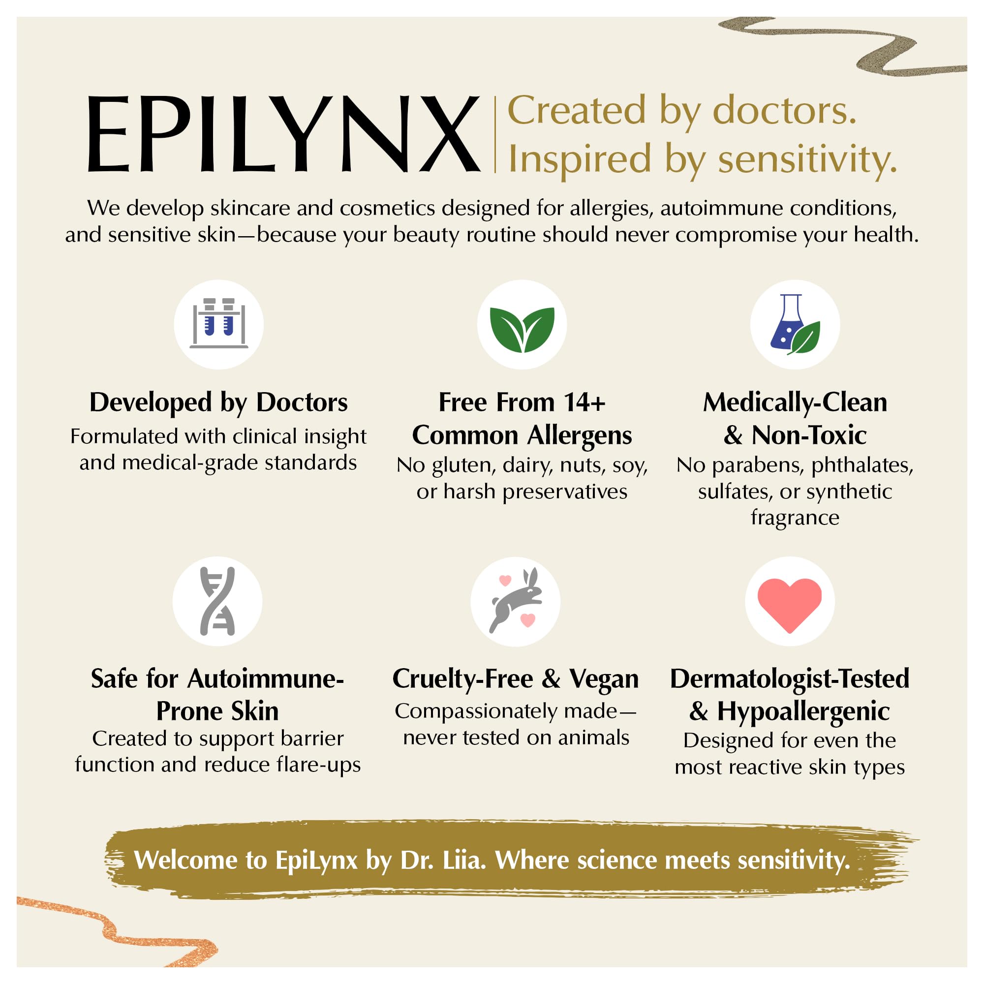 EPILYNX Liquid Eyeliner Gift Set - Waterproof, Hypoallergenic, Vegan, Gluten-Free with Fine Brush Tip (6 Shades)