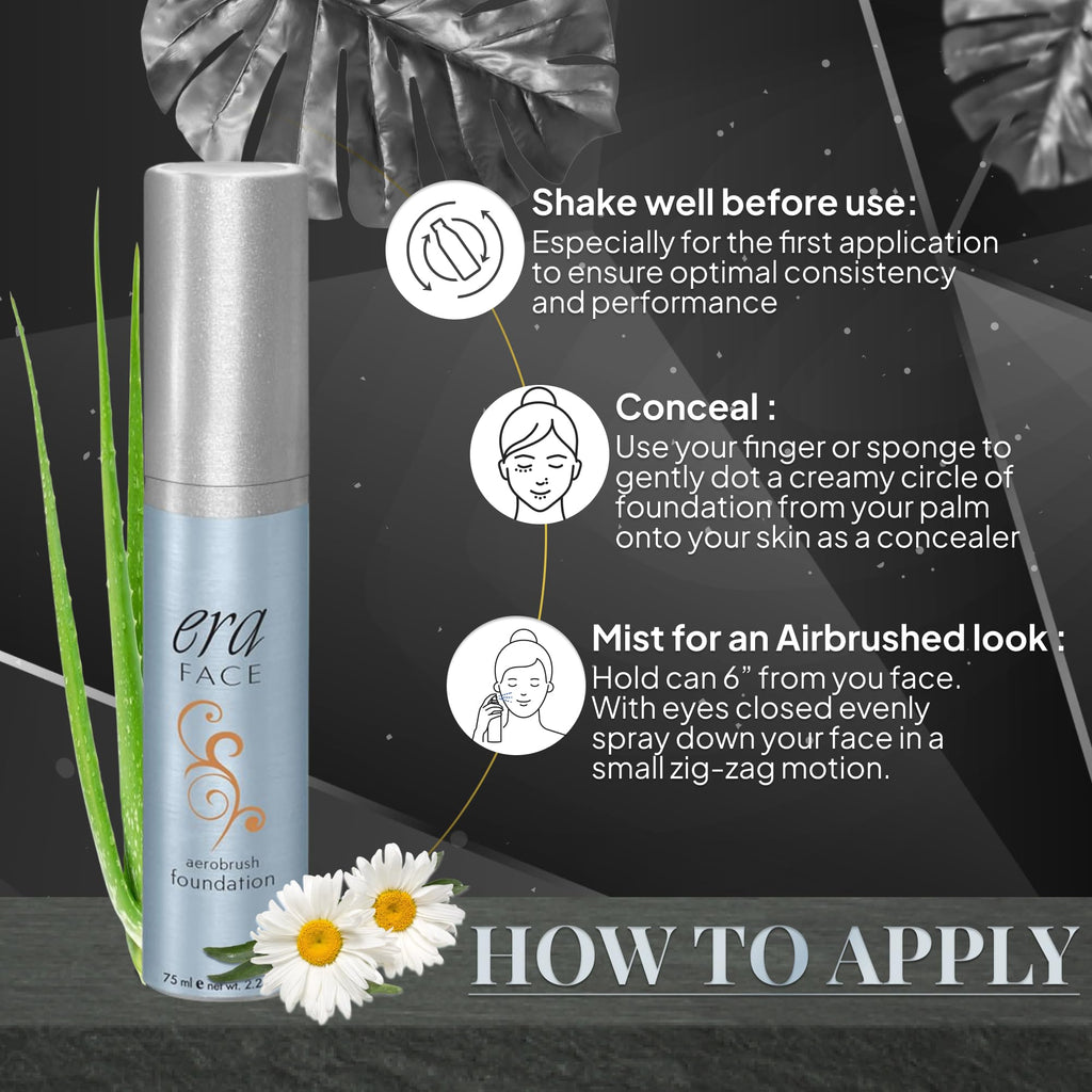 ERA Face Spray Makeup R8 Amber – Airbrush Foundation by ERA Beauty