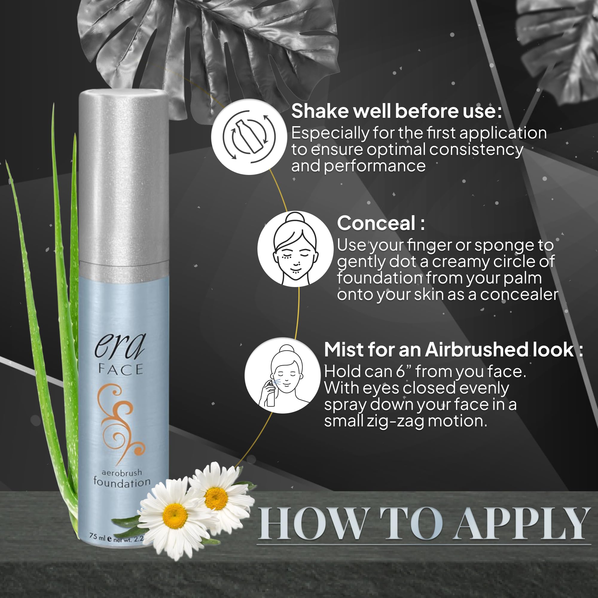 ERA Face Spray Makeup R8 Amber – Airbrush Foundation by ERA Beauty