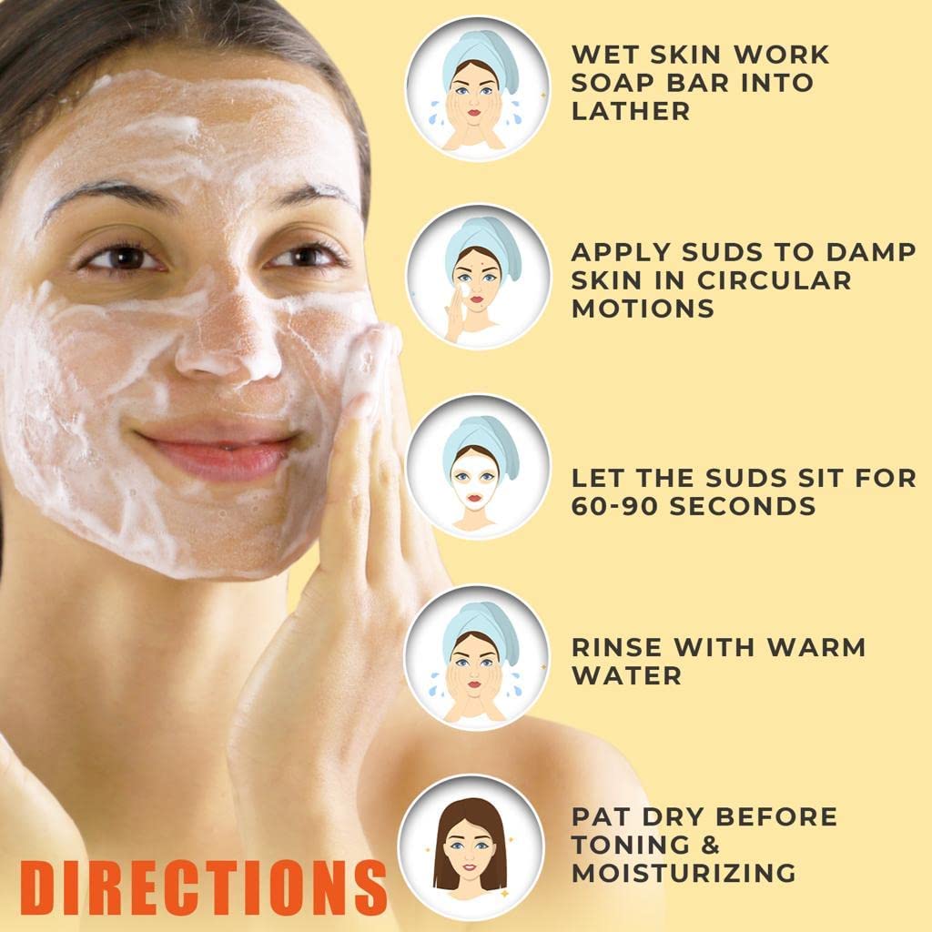 Erbaid 10% Sulfur Soap Bar – Acne & Oily Skin Cleanser, USA Made