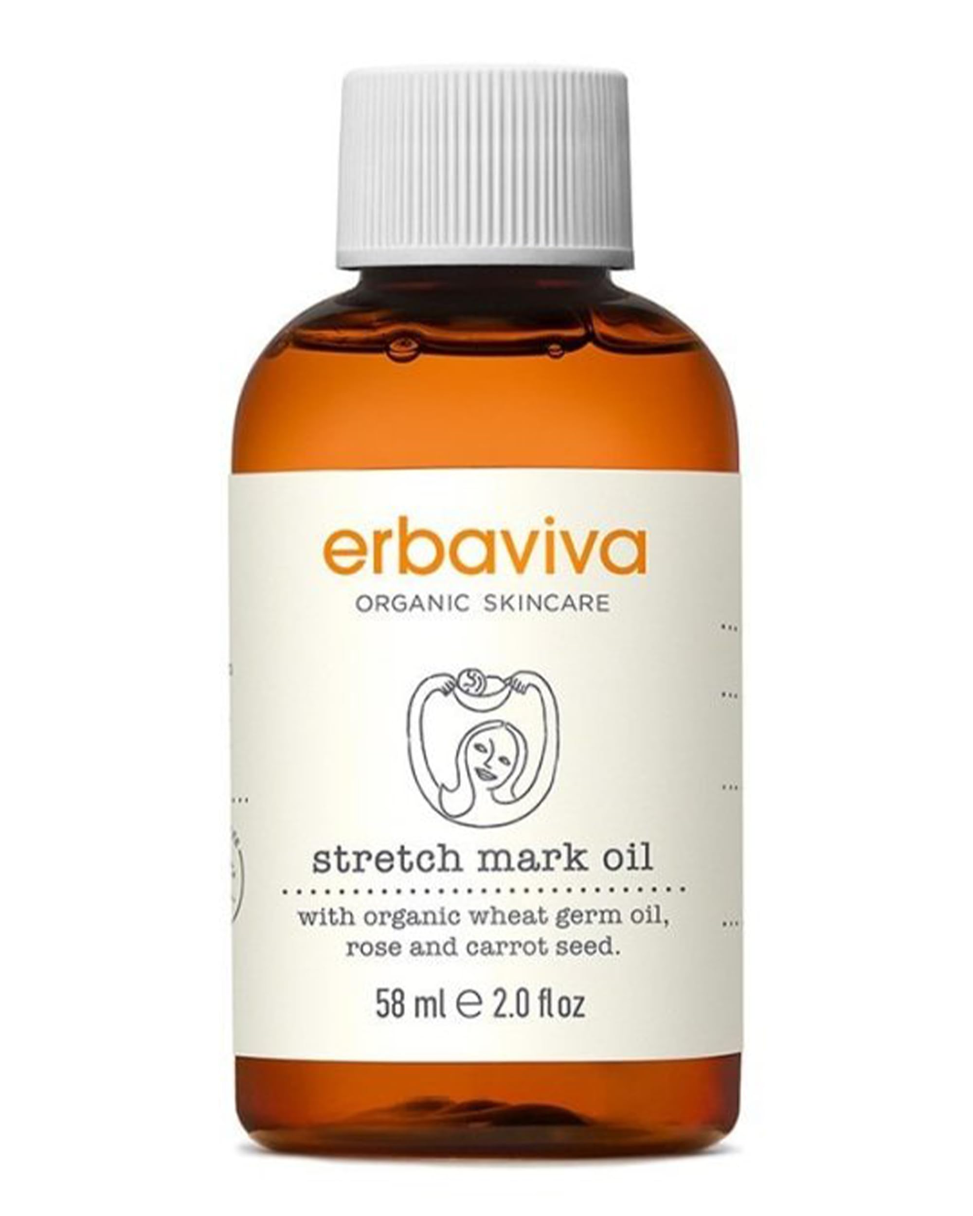 Erbaviva Stretch Mark Oil – Travel Size 2 oz | Organic Belly & Body Oil