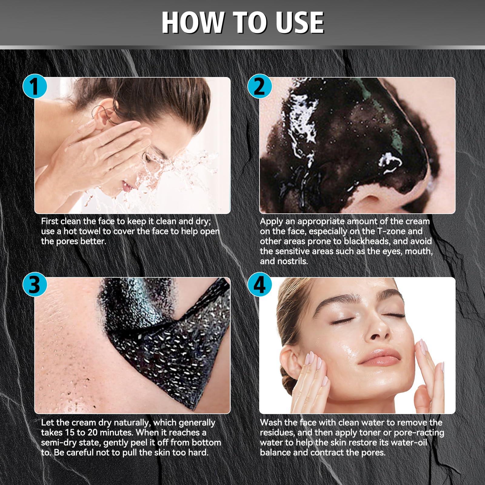 Erigathe Charcoal Peel Off Mask - Deep Cleansing Blackhead Remover for Face & Nose | 4.23 oz