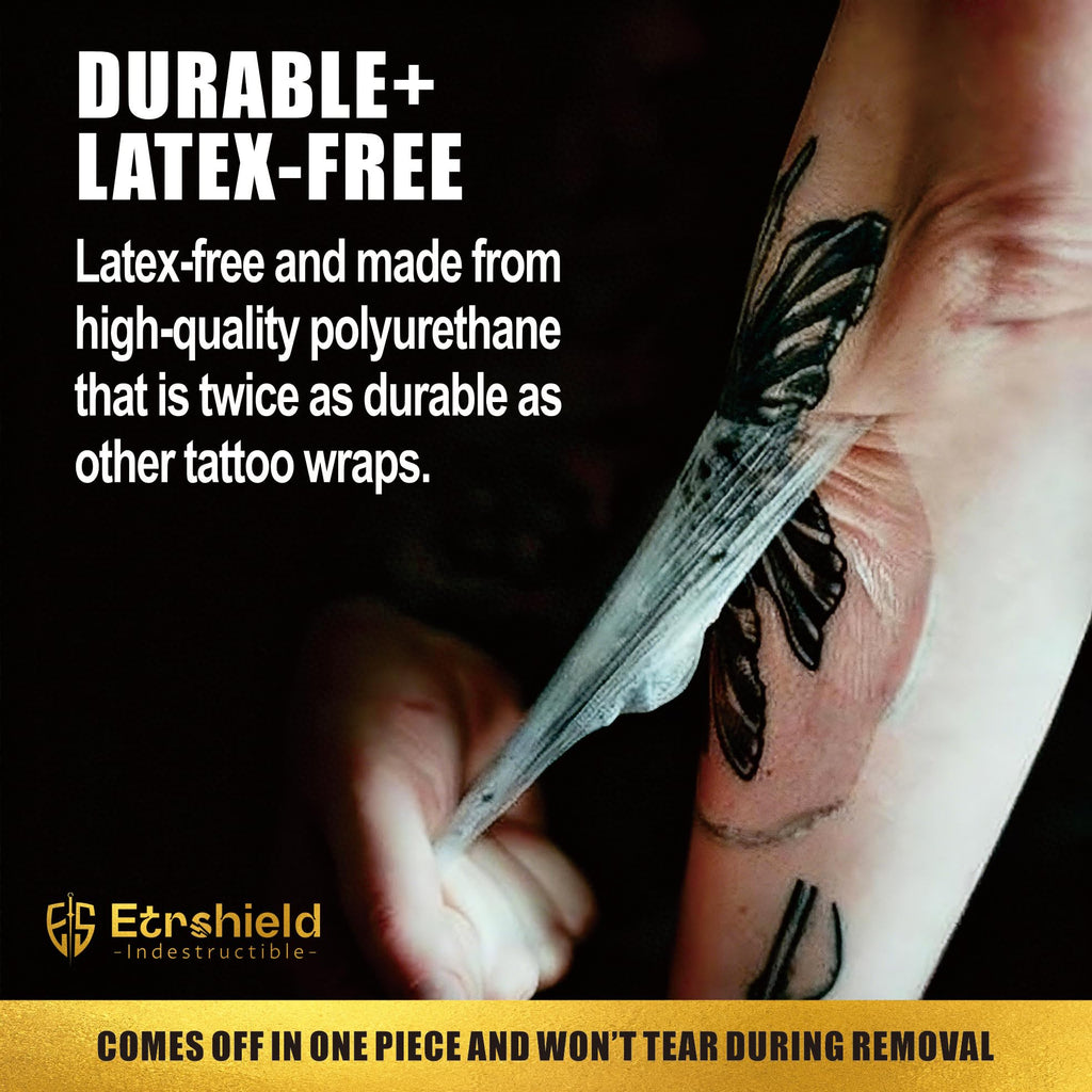 ES ETRSHIELD Second Skin Tattoo Bandage Roll - Waterproof, Breathable 10in x 11yds