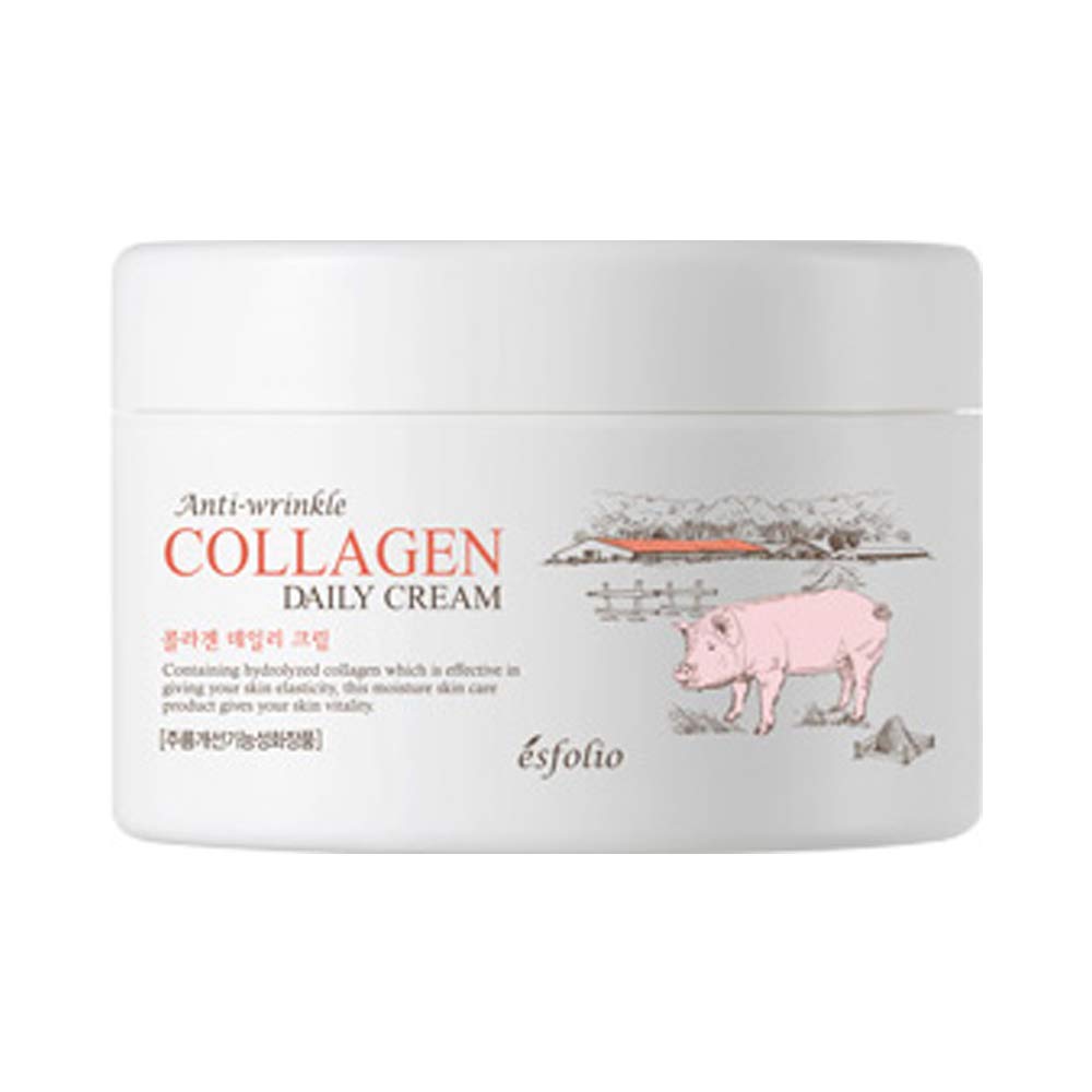 Esfolio Collagen Daily Face Cream – Lightweight Moisturizer with Hydrolyzed Collagen (200ml) | All Skin Types