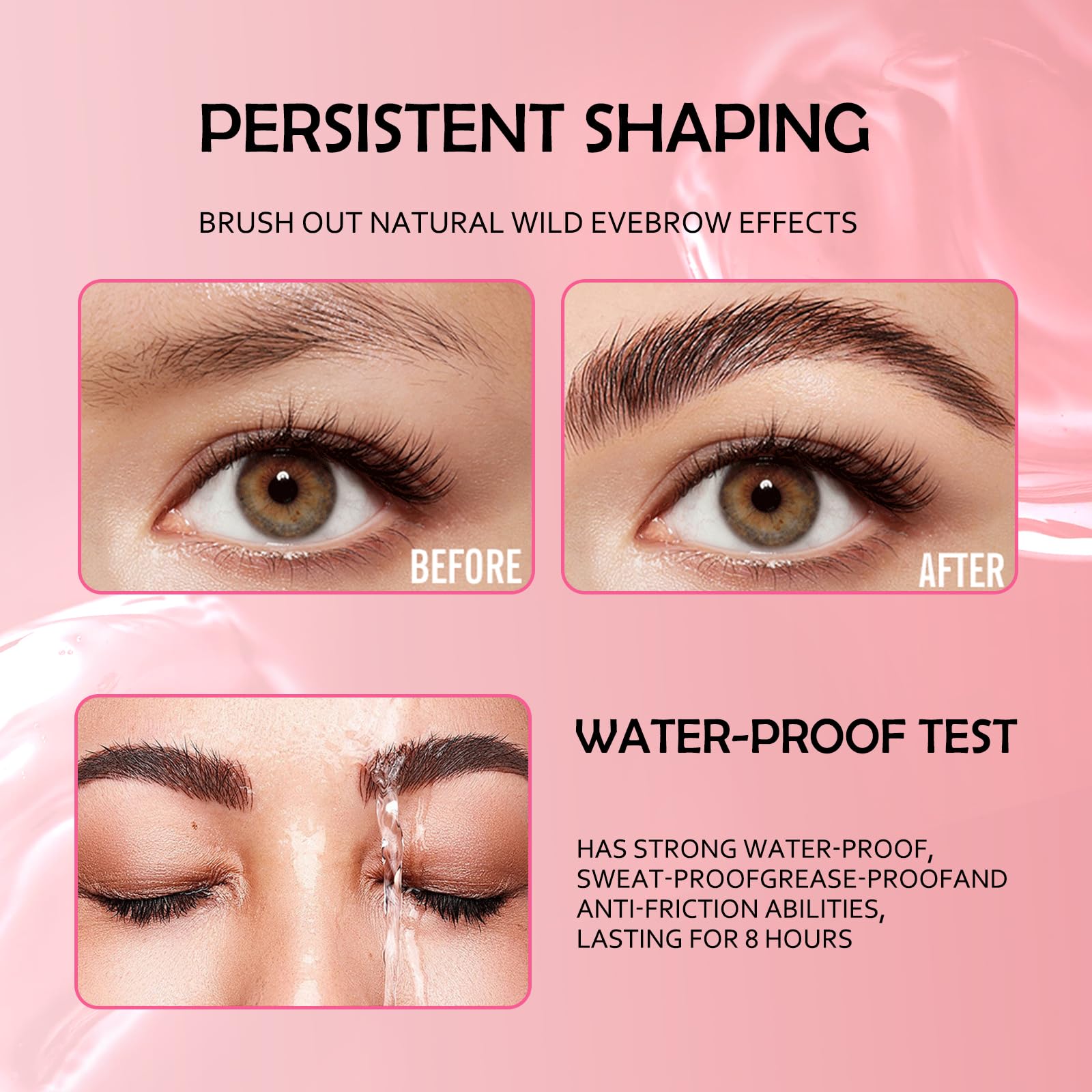 Eshioh Clear Eyebrow Gel – Waterproof, Lightweight Hold, Non-Irritating, Travel-Friendly #01