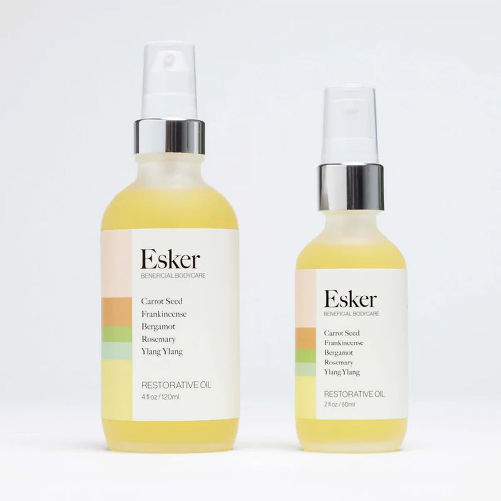 ESKER Restorative Body Oil – Deep Hydration, Fast-Absorbing with Wild Carrot Seed Oil, 2 oz