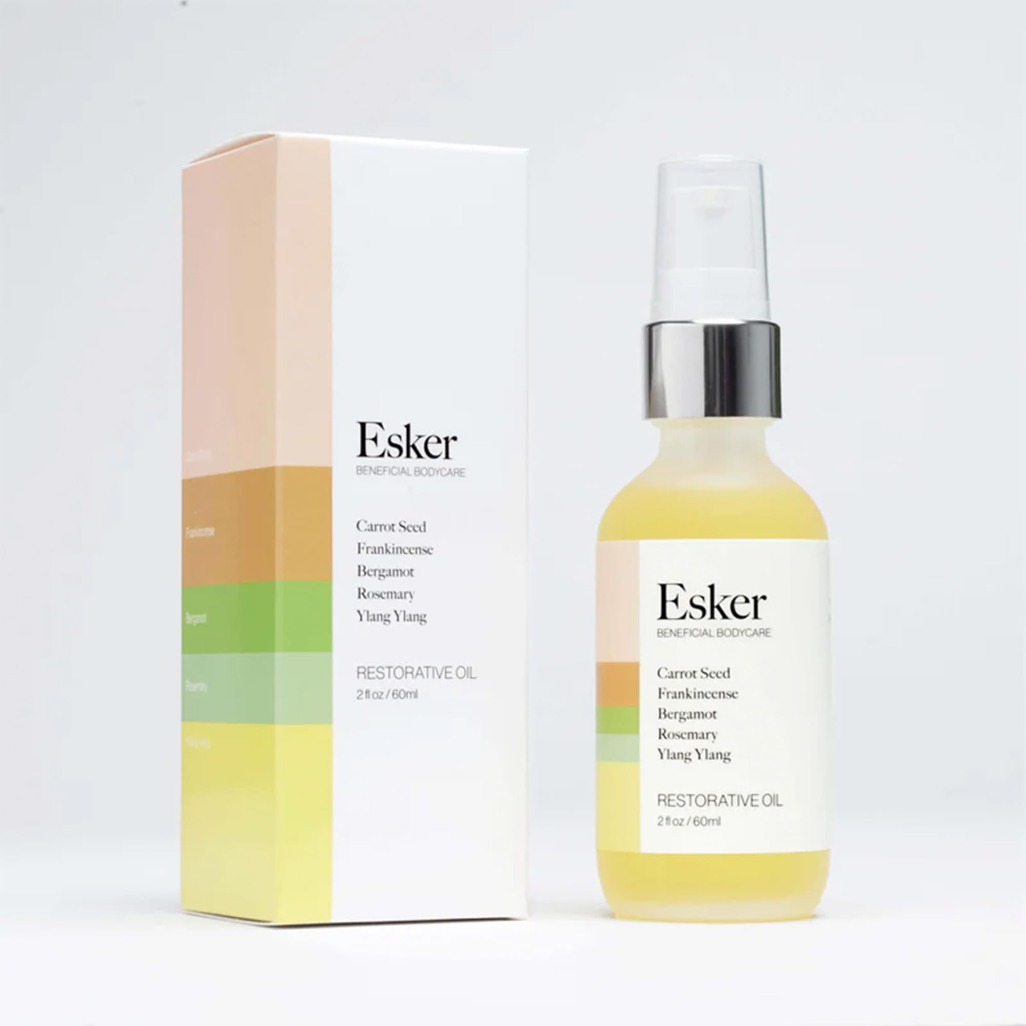 ESKER Restorative Body Oil – Deep Hydration, Fast-Absorbing with Wild Carrot Seed Oil, 2 oz