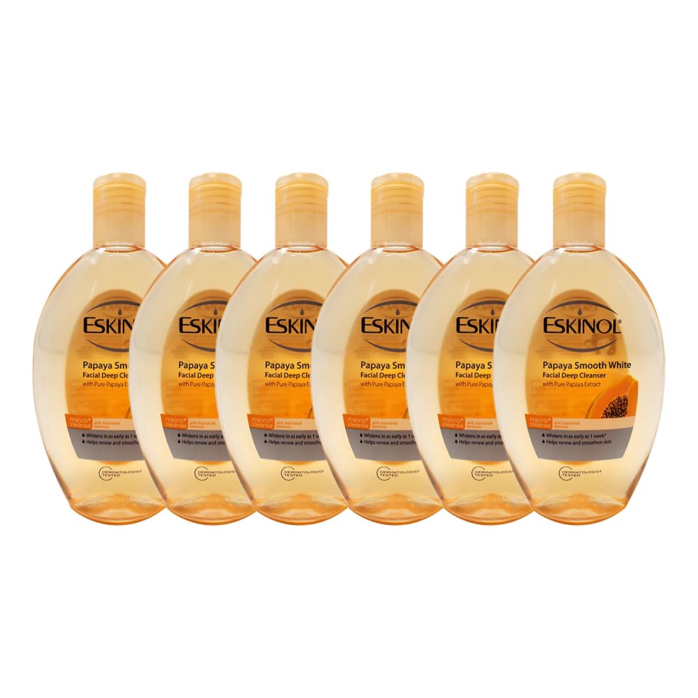 Eskinol Papaya Facial Cleanser 225 ml | 7.6 oz | Pack of 6