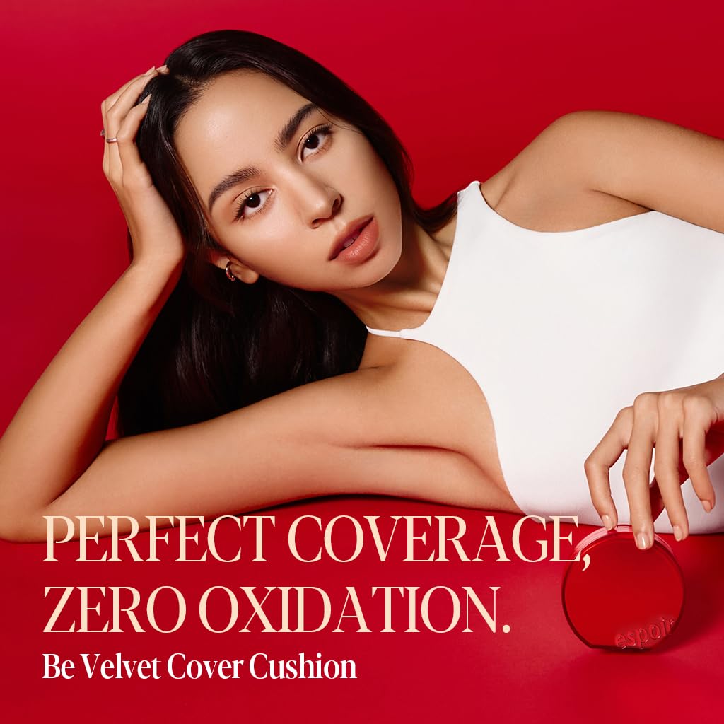 Espoir Be Velvet Cushion Foundation Latte #24 — Long-Lasting Color, Zero Oxidation, Velvety Finish