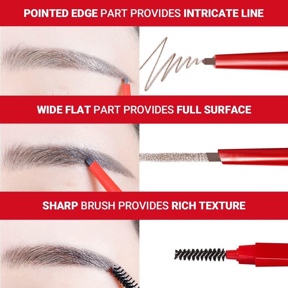 Espoir The Brow Balance Pencil #4 Ash Brown – Natural, Clump-Free Brow Texture | Korean Makeup