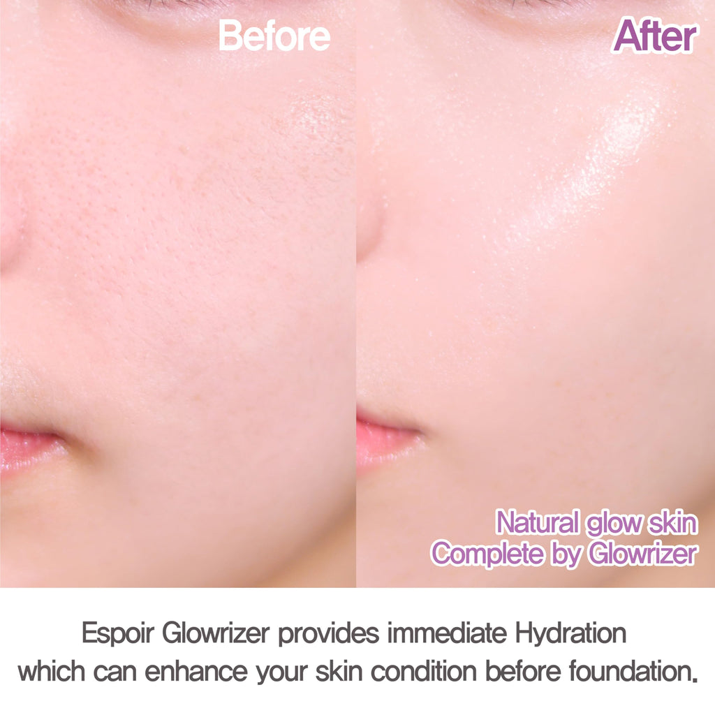 Espoir Glowrizer Face Primer — Hydrating Makeup Base with Hyaluronic Acid & Niacinamide