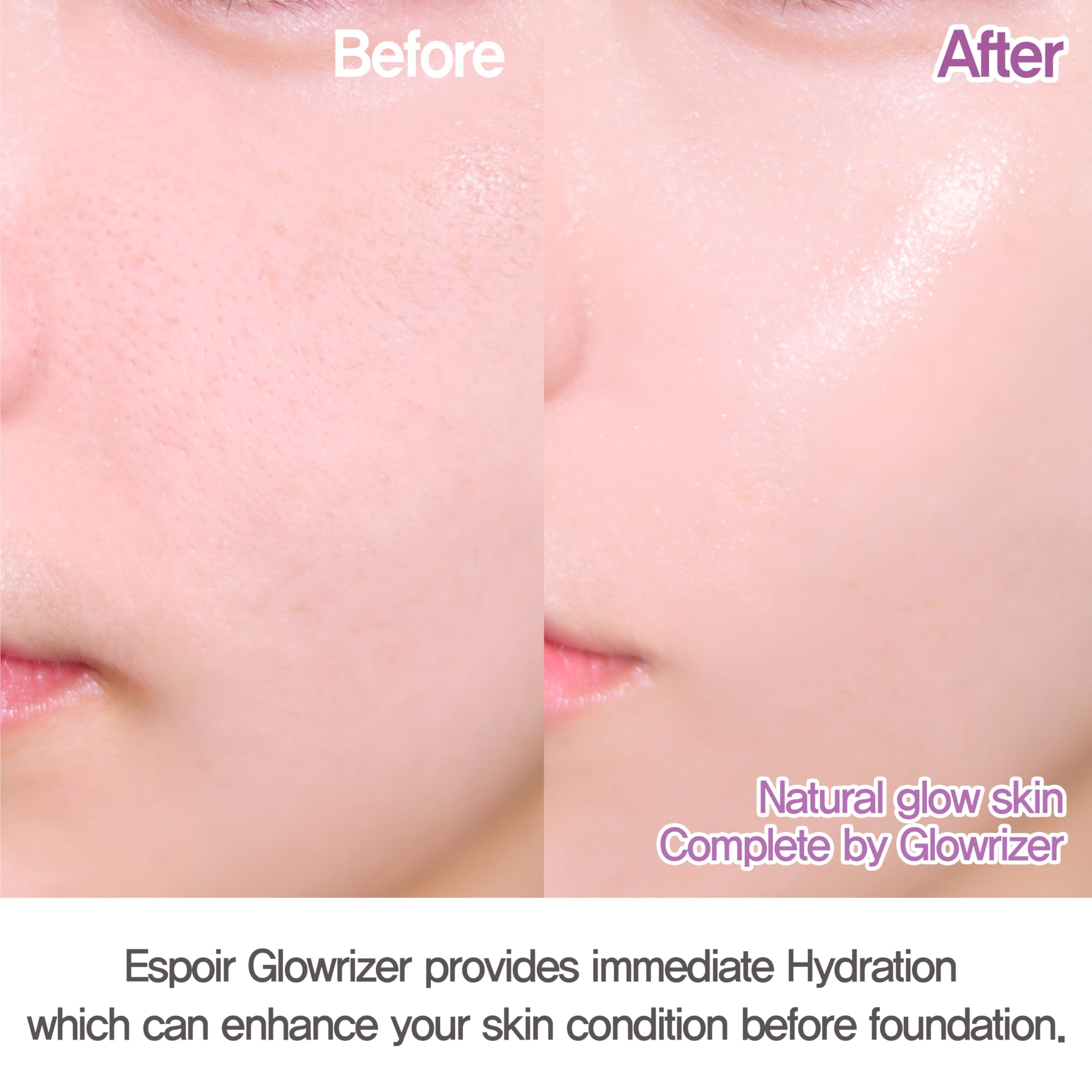 Espoir Glowrizer Face Primer — Hydrating Makeup Base with Hyaluronic Acid & Niacinamide