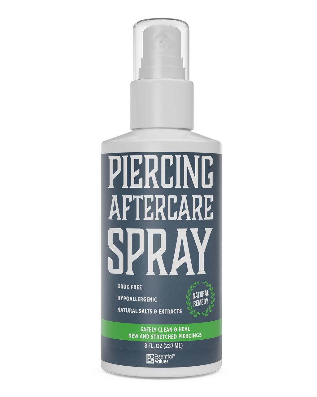 Essential Values 2-Pack Piercing Aftercare Spray – Gentle on Contact, Made in USA (8 oz per bottle)