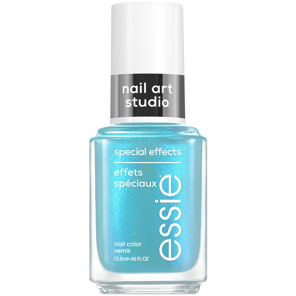 essie Nail Art Studio Special Effects Polish – Bikini Snapped (Riviera Rush Blue Shimmer) 0.46 fl oz