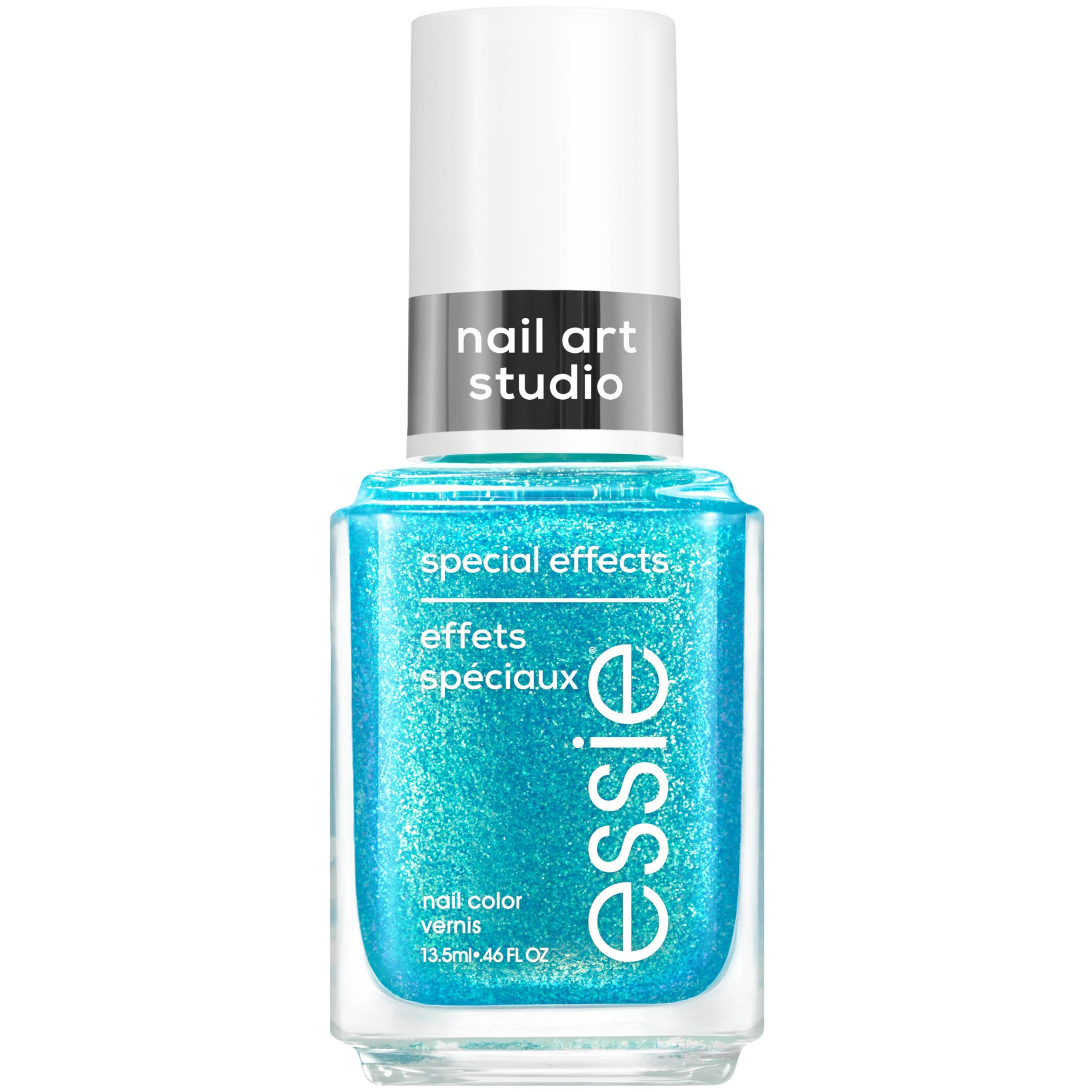 essie Nail Art Studio Special Effects Polish – Frosted Fantasy Blue Pearl, Vegan 0.46 Fl Oz