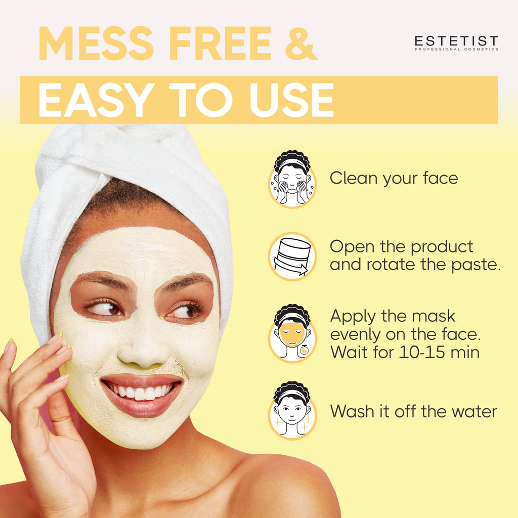 ESTETIST Turmeric Vitamin C Clay Mask Stick – Deep Cleanse, Oil Control, 3-Pack Gift Set