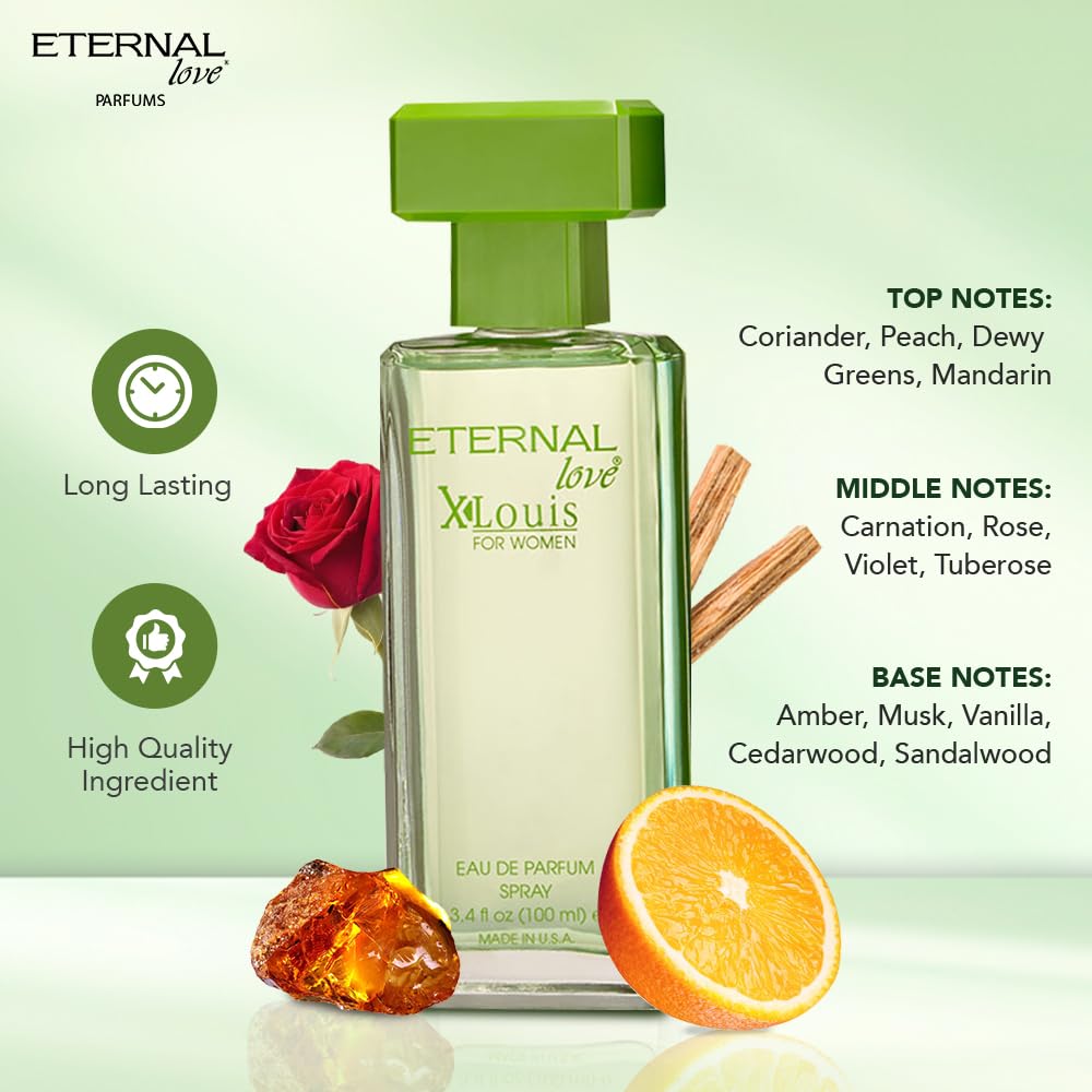 Eternal Love X-Louis for Women – Long-Lasting Eau de Parfum Spray 50ml – Premium Floral with Amber & Vanilla